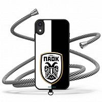 Apple iPhone 16 Pro - CrossBody Strap Θήκη με Universal Λουράκι Κινητού και σχέδιο ΠΑΟΚ