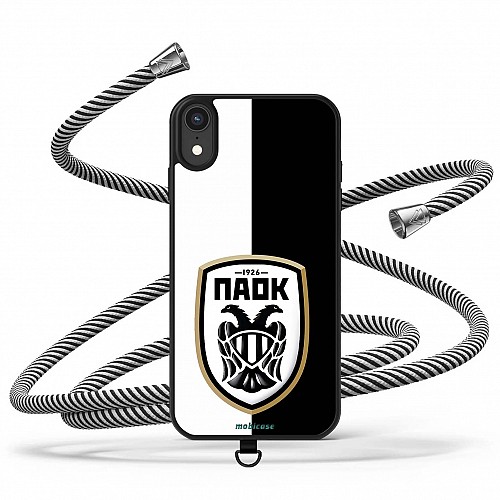 Apple iPhone 16 Pro - CrossBody Strap Θήκη με Universal Λουράκι Κινητού και σχέδιο ΠΑΟΚ