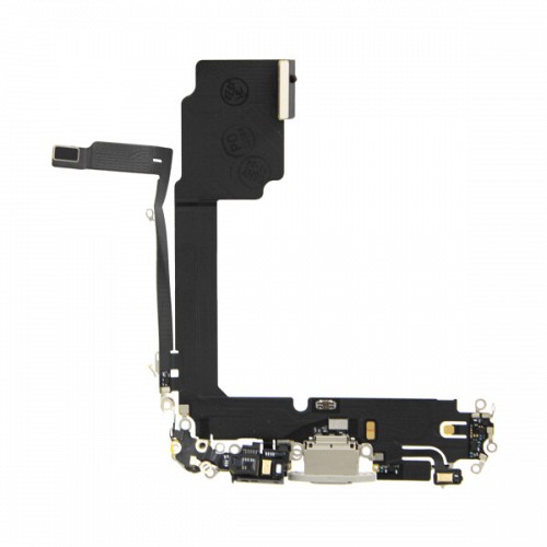 Charging Port Flex for iPhone 15 Pro Max white titanium