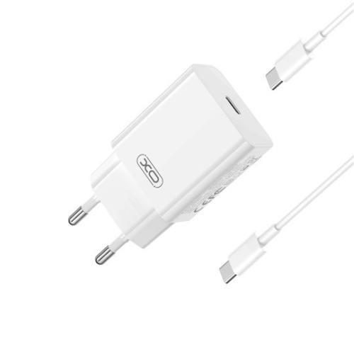 XO L126 wall charger 220V 20W 1*USB-C + USB-C to USB-C cable white
