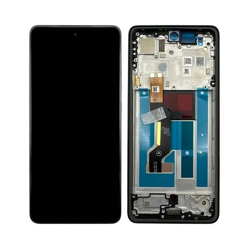 Motorola Moto G86 5G / G86 Power - LCD display + Touch Unit + Front Cover Black 5D68C30651 (Original Service Pack)