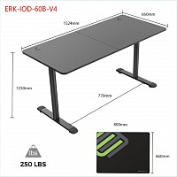 Γραφείο - Eureka Ergonomic® ERK-IOD-60B-V4 152.4x66x77εκ.